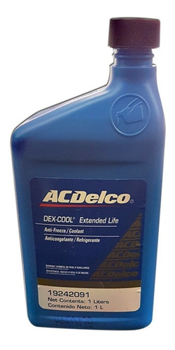 Liquido Refrigerante Acdelco Original Chevrolet 1 L Rojo Gm