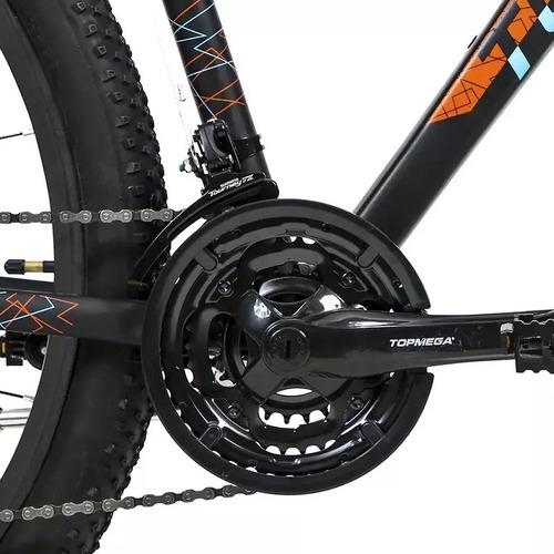 Bicicleta Mountain Topmega Sunshine R29 Aluminio Shimano 21v. Frenos A Discos Suspension Mtb Color Negro Tamaño Del Cuadro M