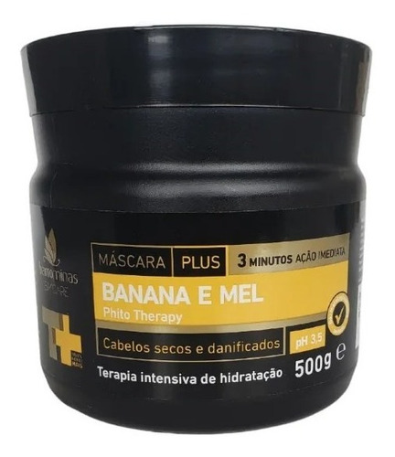 Banana E Mel Máscara De Hidratação Barro Minas Bm'care  500g