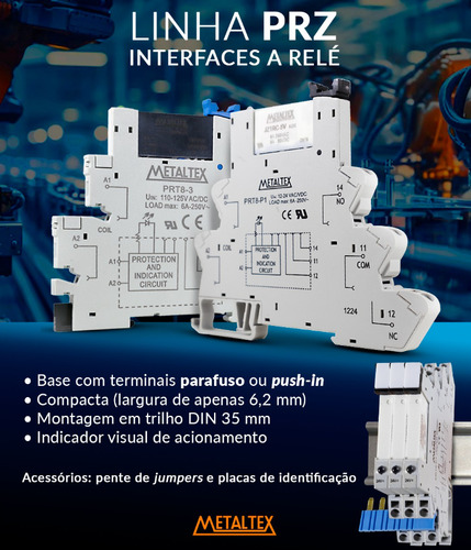 Interface Acoplador Relé 1 Naf 220vca 6a Prz-1r-220 Metaltex