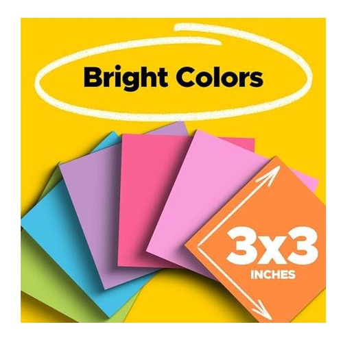 Post-it Súper Notas Sticky, 3 In X 3 En