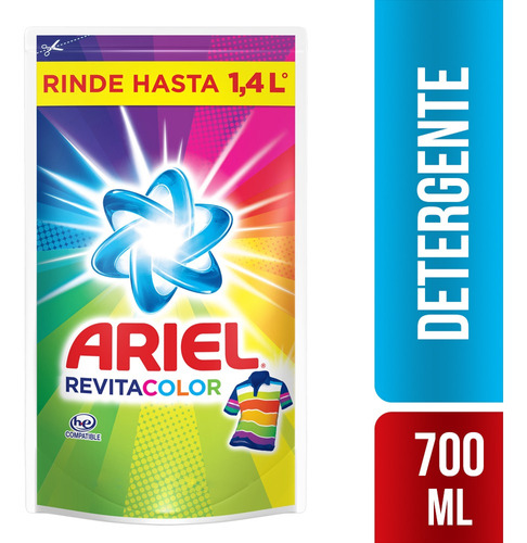 Detergente Liquido Ariel Revitacolor 700ml