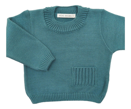 Sweater Bolsillo Mini Anima Abrigo Tejido Bebe Kids Jade