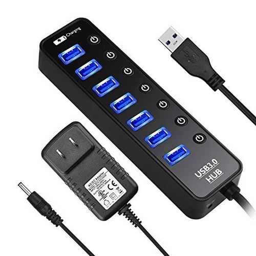 Hub Usb 3.0 Divisor, Lyfnlove 7 Puerto Hub Usb De Datos Con