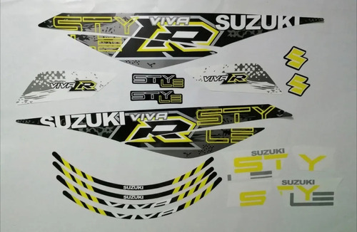 Kit Completo De Calcomanías Suzuki Viva R Style