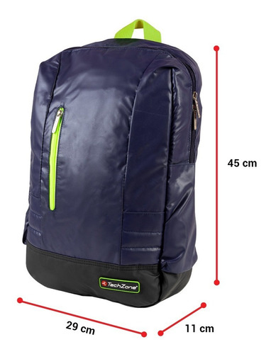 Techzone Backpack Para Laptop 15.6 Contra Agua Color Azul marino