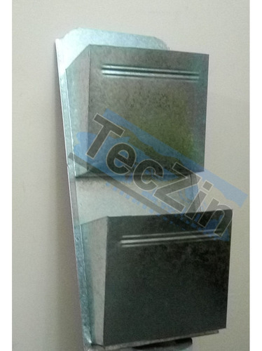 Imagen 2 de 3 de Revistero Fichero Zinc Doble Galvanizado Decoracion