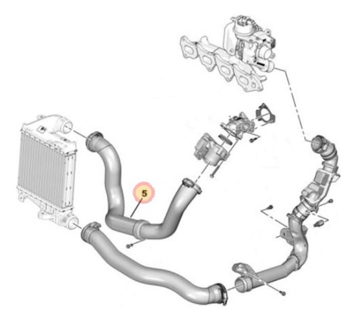 Tubo Aire Admisión Peugeot 3008 2.0 Td Peugeot 9815433880