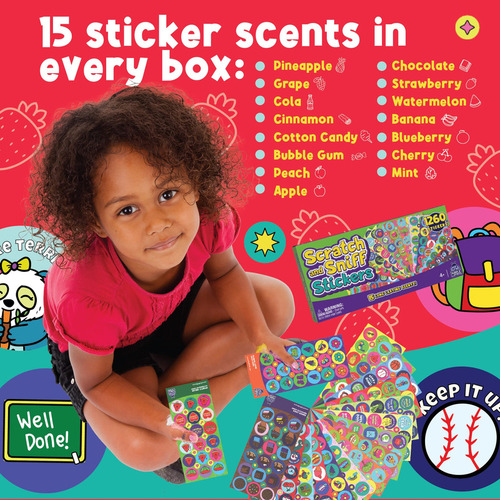 Purple Ladybug Pegatinas Para Rascar Y Oler Para Niños