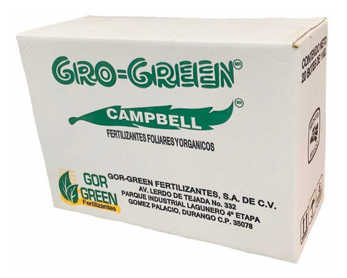 Gro Green Campbell 20 30 10 Caja Con 20 Piezas De 1 Kg C/u