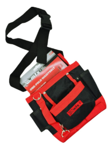 Cinto de Ferramentas de 7 Bolsos para Carpinteiro e Eletricista MTX 902419 Vermelho/Preto