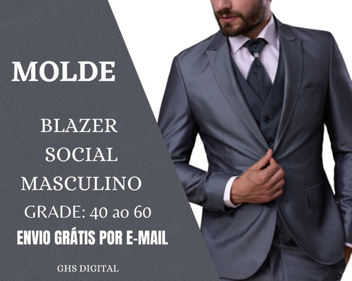 Molde Modelagem Blazer Social Masculino