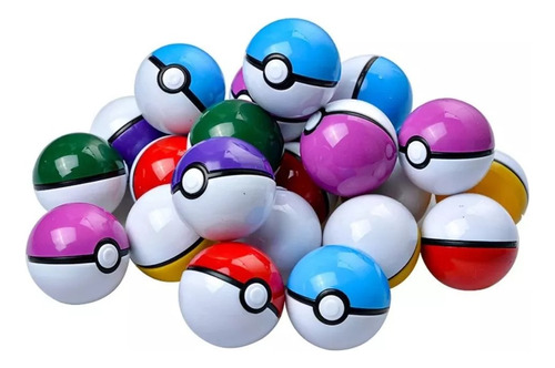 Kit 24 Pçs Pokebola Pokémon Com Brindes Em Cada Bola Aberta