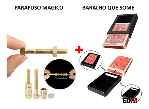 Kit Truque Baralho Sumiu + Parafuso Magico Mentalista