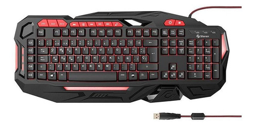 Teclado Xtreme Usb Para Gamers | Com-6490 Color del teclado Negro Idioma Español Latinoamérica