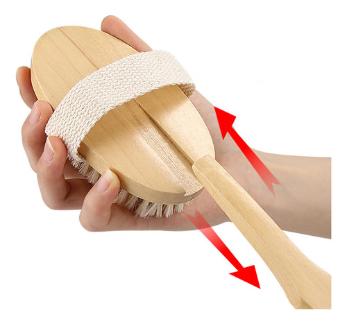 Cepillo De Ducha Desmontable, Cepillo De Baño De Madera Con