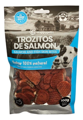 Snack Perros Happypet Trozitos De Salmon Premios