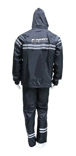 Imagen 4 de 6 de Impermeable Joe Rocket Rs-2 Rain Suit Negro Para Moto