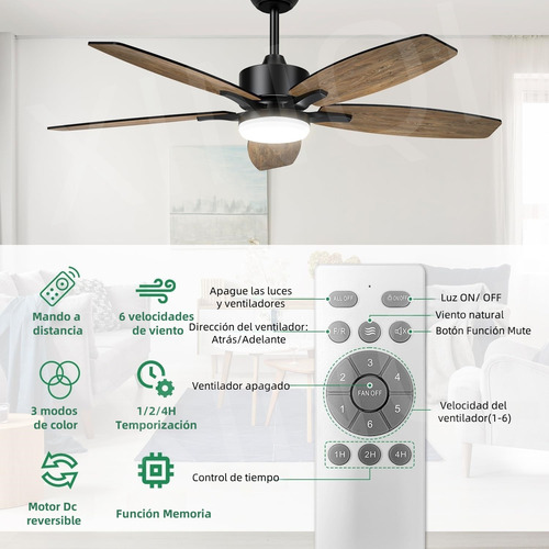 Ventilador Silencioso De 5 Aspas Para Interior/exterior Con