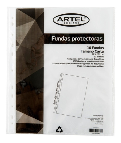 Funda Carta Transparente 100 Unidades. Artel