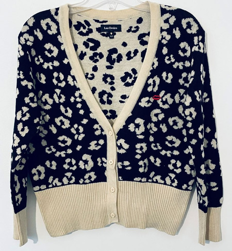 Las Oreiro Cardigan Sweater Animal Print