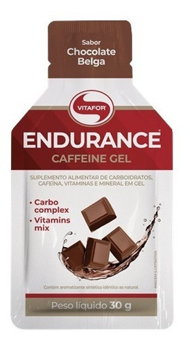 Kit 6x: Endurance Caffeine Carb Gel Choco Belga Vitafor30g