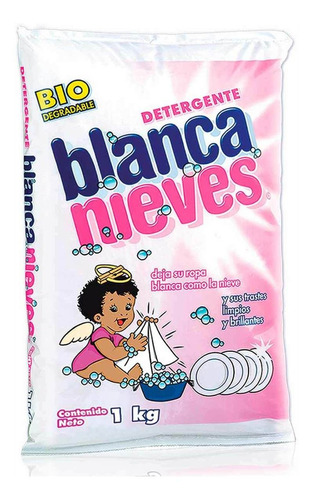 Imagen 1 de 4 de Detergente En Polvo Blanca Nieves Multiusos 1kg
