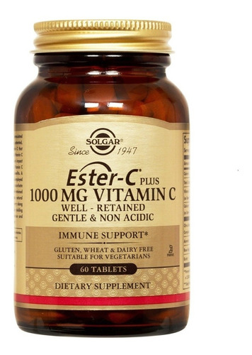 Solgar Ester-c 1000mg Vitamin C 60tabs Sabor Neutro