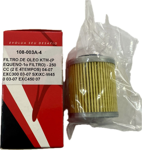 Filtro Oleo Ktm Pequeno 1º Filtro 2-4t Exc300 Xcw450 Exc450
