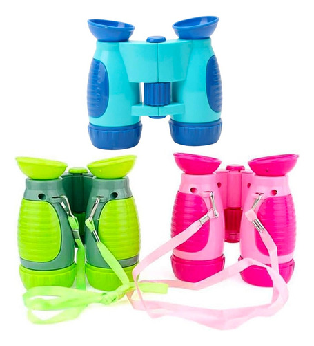 Binoculares De Juguete Niños Telescopio Correa 11 Cm 12 Pzs Color Color Al Azar