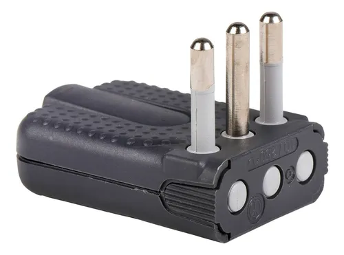 Enchufe Macho Volante Articulado 2p+t 10 A Gris
