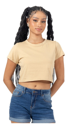Crop Top Playera De Mujer Quarry Básica