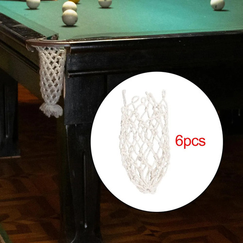 6 Piezas Para Mesa De Billar, Bolsillo De Malla Para
