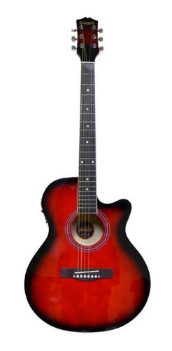 Guitarra Electroacustica Zaragoza Za-521 Roja