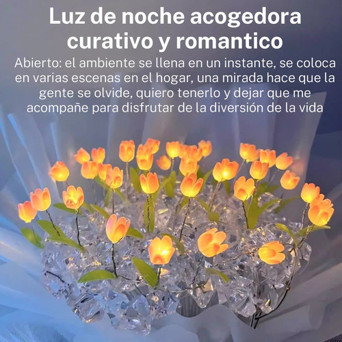 W Diy Ramo Tulipanes Luz Nocturna Regalos Hechos Para Niñas