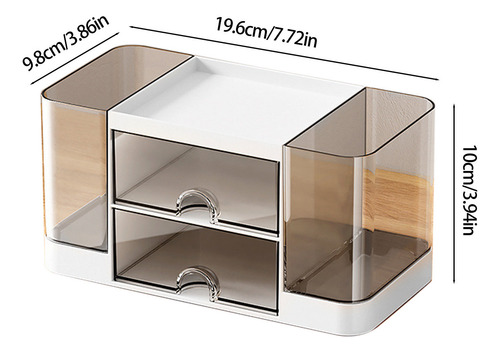 Caja De Almacenamiento Con Portalápices, Tipo Cajón, Escrito