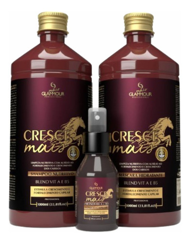 Shampoo Crescimento Máscara Reparadora Tônico Revitalizante