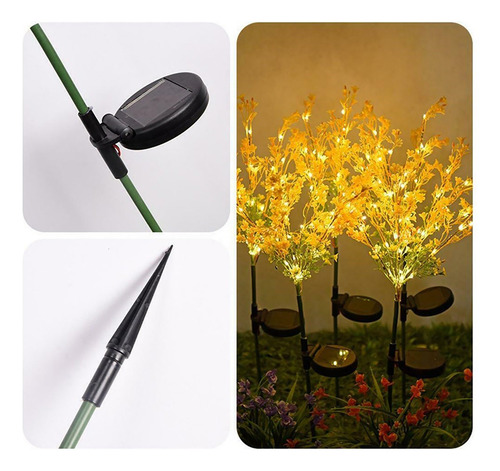 Lámpara Solar Led L Con Forma De Flor De Colza, Complemento