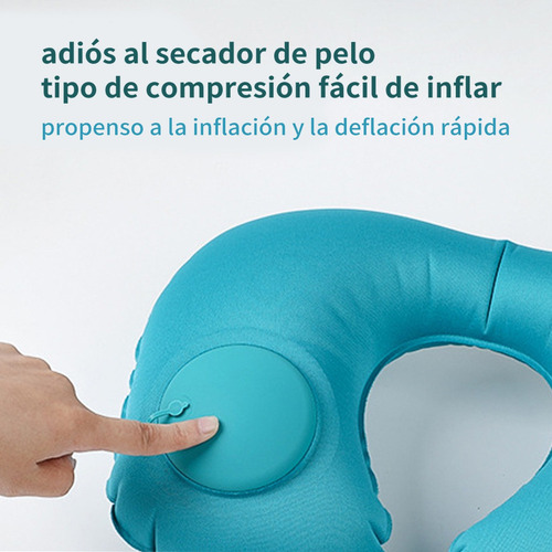 Almohada De Camping Viaje Inflables Comprimible Portátil