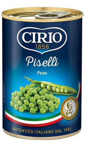 Ervilha Em Conserva Piselli Cirio Autentico Italiano 410g