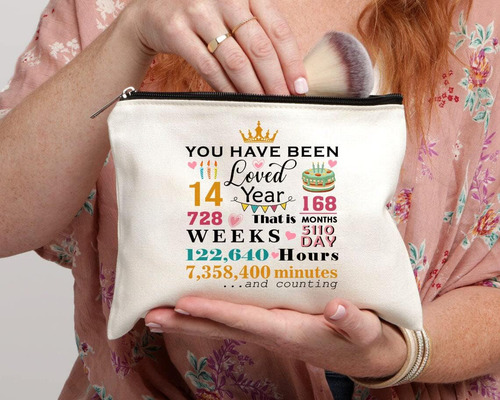 You Have Been Loved For 14 Years  Bolsa De Maquillaje De Re