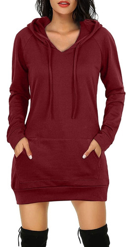 Sudadera Vestido For Mujer Casual Con Capucha