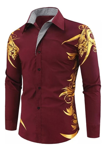 Camisa De Manga Larga Slim Fit Golden Para Hombre