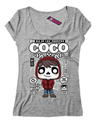 Remera Mujer Coco Miguel Funko Pop T198 Dtg Premium