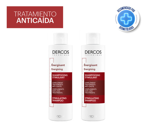 Kit Vichy Shampoo Energizante Anticaída 200ml X 2 Und