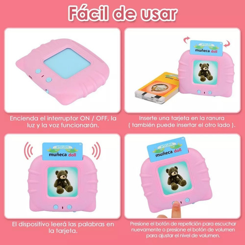 Juguetes Aprendizaje Español Tarjetas Niños 224 Palabras