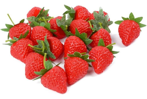 Videlly 20 Piezas Fresas Artificiales Fresas Falsas Fresas R