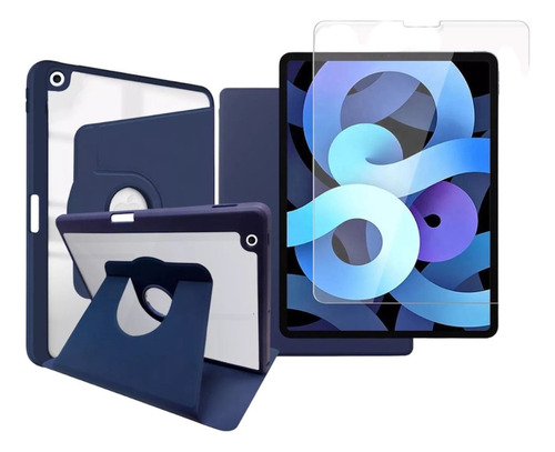 Smart Case 360 + Vidrio Para iPad Air 4/5 10.9 Espacio Lápiz