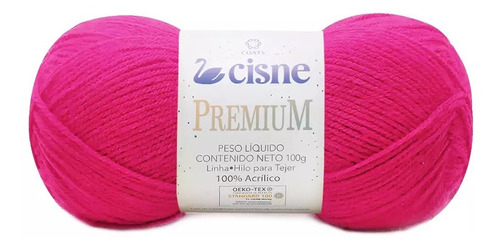 Fio Cisne Premium 100g 280mts Tex 357 100% Acrílico Crochê Cor 04065- Magenta