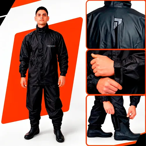 Capa De Chuva Pvc Motoqueiro Impermeável Reforçada Pioneira - R$ 99,9